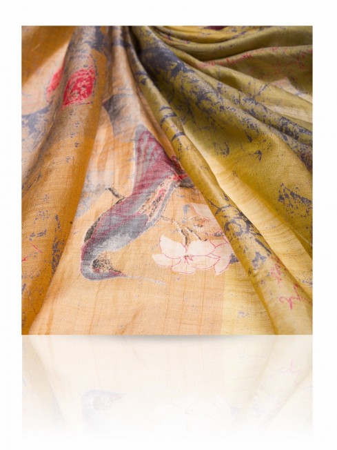 Палантин Женский SN-VINTAGE.BIRD/YELLOW